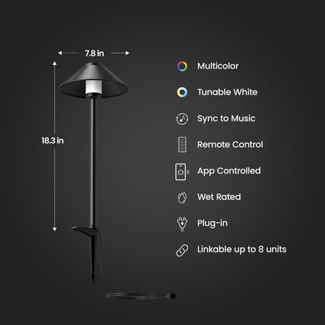 Feit Plug In/Remote 6 W LED Smart-Enabled Pathway Light 4 pk