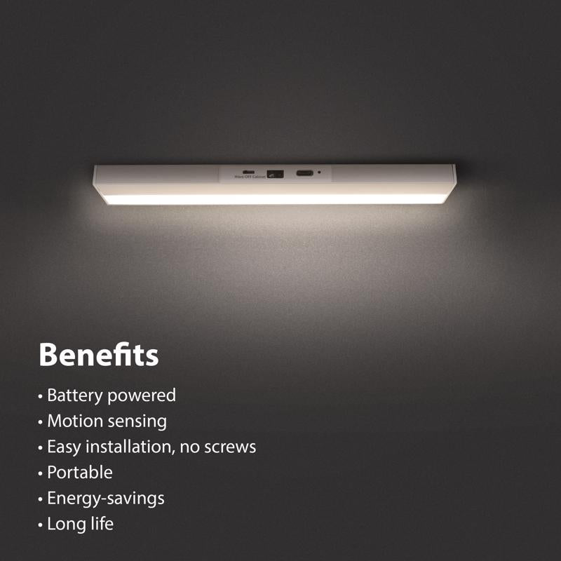 Feit 8 in. L White Battery Powered LED Light Bar 120 lm