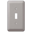 Amerelle Devon Brushed Nickel 1 gang Steel Toggle Wall Plate 1 pk, Pack of 6