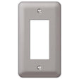 Amerelle Devon Brushed Nickel 1 gang Steel Single Outlet Wall Plate 1 pk, Pack of 6