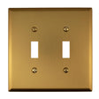 Amerelle Oxford Brushed Gold 2 gang Steel Toggle Wall Plate 1 pk