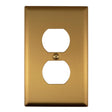 Amerelle Oxford Brushed Gold 1 gang Steel Duplex Wall Plate 1 pk