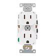 Leviton Lever Edge 15 amps 125 V White Outlet 1 pk