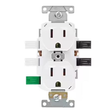 Leviton Lever Edge 20 amps 125 V White Outlet 10 pk