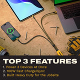 Dewalt USB-C to USB-C 3-in-1 Cable 6 ft.