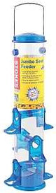 Stokes Select 38030 Seed Bird Feeder, 18 in H, 2-1/2 qt, Polycarbonate, Blue/Clear/Green, Hanging