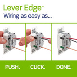 Leviton Lever Edge White Rocker Dimmer Switch 1 pk