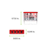 Wago 4 Port Push-In Wire Connector 100 pk