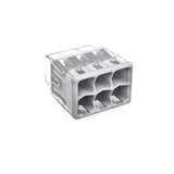 Wago 6 Port Push-In Wire Connector 5 pk