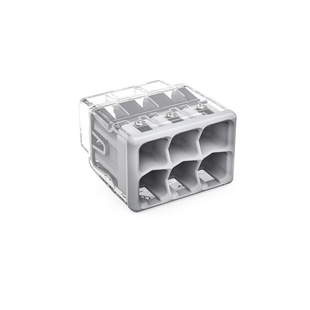 Wago 6 Port Push-In Wire Connector 5 pk
