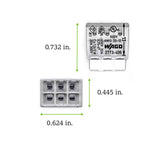 Wago 6 Port Push-In Wire Connector 5 pk