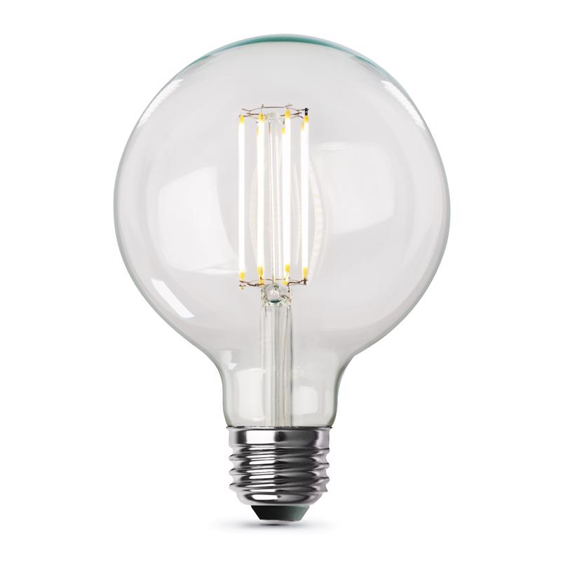 Feit G40 E26 (Medium) Filament LED Bulb Soft White 100 Watt Equivalence 1 pk, Pack of 2