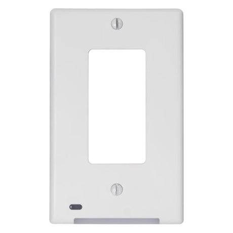 Lumicover White 1 gang Plastic Decorator Nightlight Wall Plate 1 pk