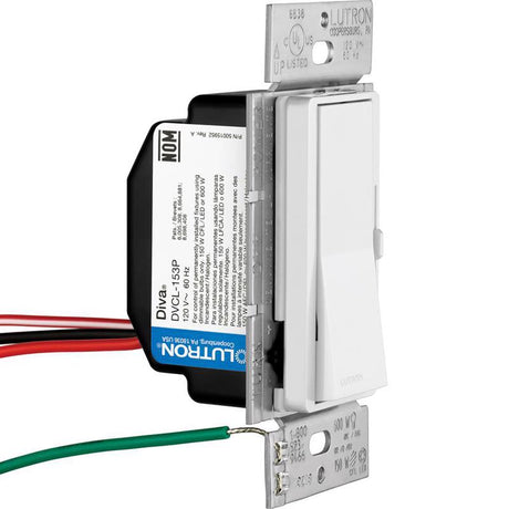 Lutron Diva Gray 150 W 3-Way Dimmer Switch 1 pk