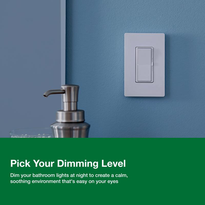 Lutron Diva Gray 150 W 3-Way Dimmer Switch 1 pk