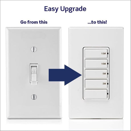 Leviton Decora Indoor Wall Switch Timer 120 V White