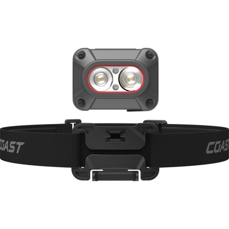 Coast FLX10R 1000 lm Black/Gray LED Rechargeable Head Lamp
