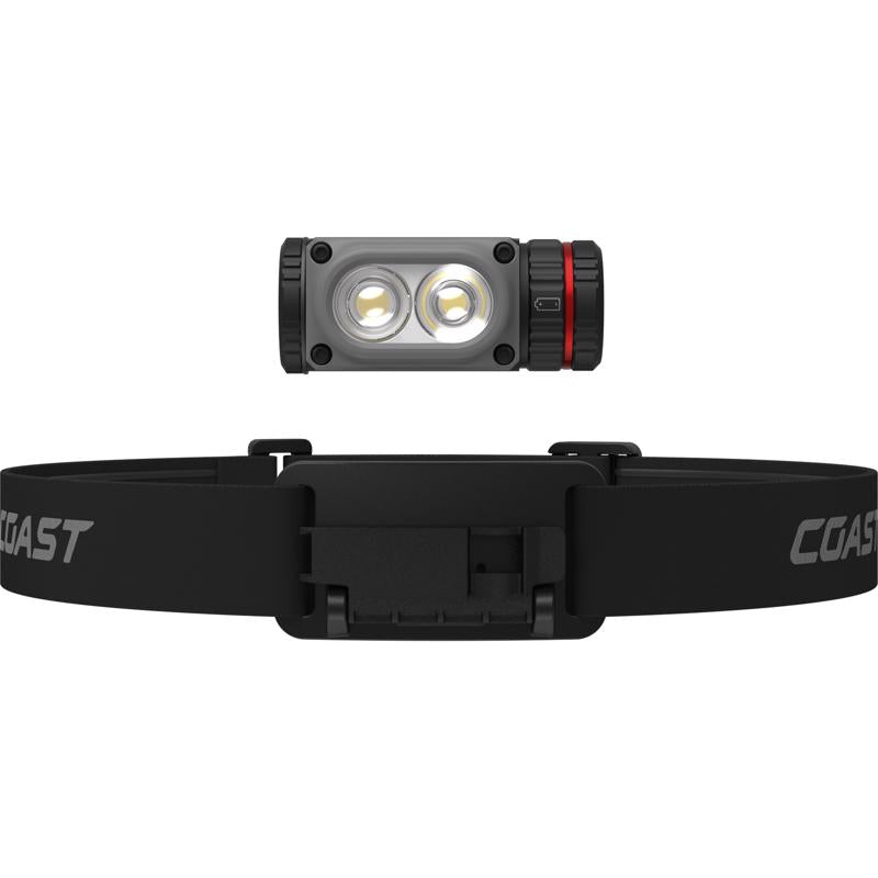 Coast WPH20R 2000 lm Black/Gray LED Rechargeable Head Lamp