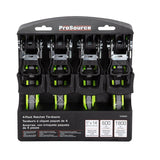 ProSource FH-013 Ratchet Tie-Down Strap Set, Reflective