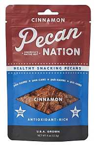 Pecan Nation PNCN4.8.12 Pecans, 4 oz Pouch, Cinnamon, Pack of 8