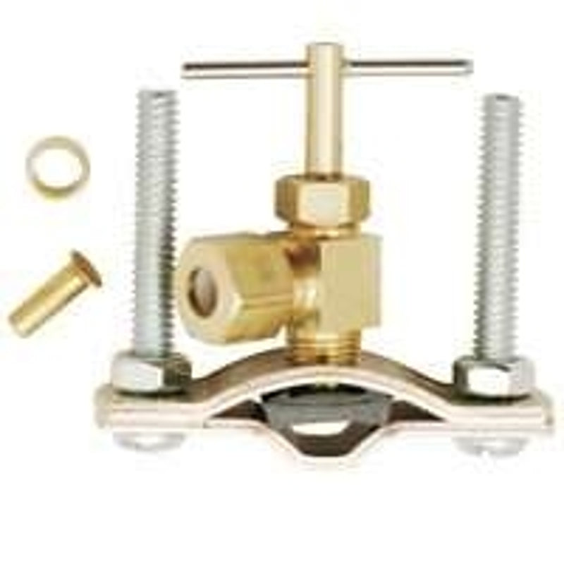 Plumb Pak PP855-2LF Saddle Valve, 1/4 in Connection, Brass Body, Chrome-Plated