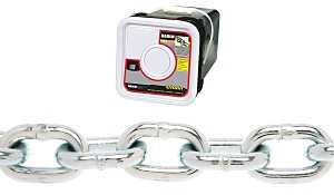 Baron PC3038SP Proof Coil Chain, 3/8 in, 45 ft L, 30 Grade, Steel, Zinc