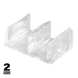 Prime-Line M 6058 Series Door Guide, 5/8 in L x 1 in W Dimensions, Plastic, Clear
