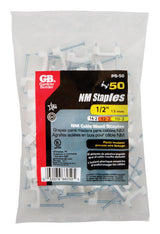 Gardner Bender 1/2 in. W Plastic Insulated Cable Staple 50 pk, Pack of 10