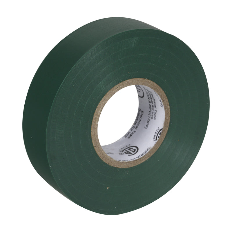 Duck Professional Grade 0.75 in. W X 66 ft. L Green Vinyl Electrical Tape, Pack of 12