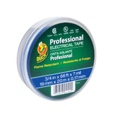 Duck Professional Grade 3/4 in. W X 66 ft. L Blue Vinyl Electrical Tape, Pack of 12