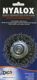 Dico 541-774-21/2 Wire Cup Brush, 2-1/2 in Dia, Nylon Bristle, 1/4 in Arbor/Shank