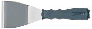 ALLWAY BS3 Paint Scraper, 3 in W Blade, Bent Blade, Steel Blade, Nylon Handle, Soft Grip Handle