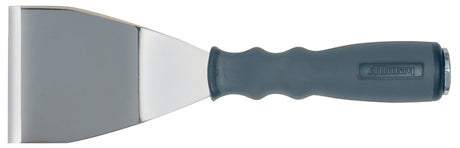 ALLWAY BS3 Paint Scraper, 3 in W Blade, Bent Blade, Steel Blade, Nylon Handle, Soft Grip Handle