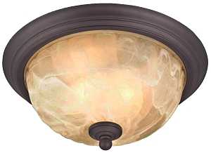 Westinghouse 62309 Flush Mount Fixture, 2-Lamp, Steel Fixture, Oil Rubbed Bronze Fixture