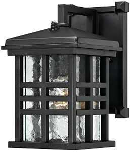 Westinghouse Caliste Series 6204500 Outdoor Wall Lantern, Aluminum Fixture, Textured Black Fixture