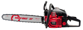 Troy-Bilt 41AY46CS766 Chainsaw, Gas, 46 cc Engine Displacement, 2-Stroke Engine, 20 in L Bar, 0.325 in Pitch, Pull Start