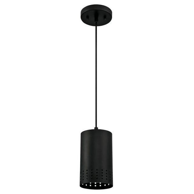 Westinghouse Phelps Series 6356600 Mini Pendant Light, 1-Lamp, Incandescent, LED Lamp, Metal Fixture, Black Fixture
