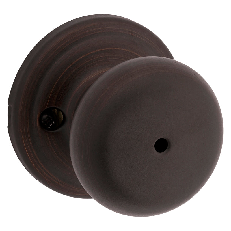 Kwikset Signature Series 730J 11P CP Privacy Lockset, Juno, Mushroom Design, Knob Handle, Venetian Bronze, Zinc