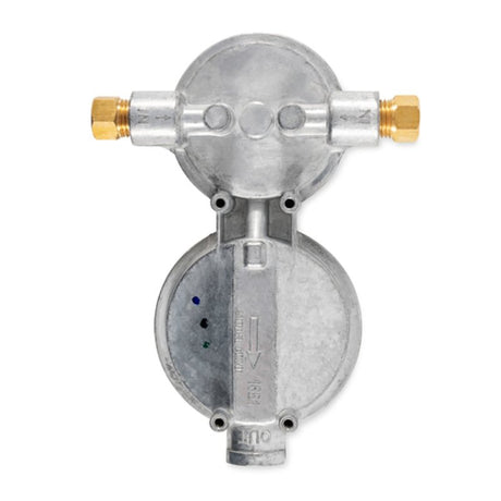 Camco USA 59005 Double-Stage Propane Regulator, 1/4 x 3/8 in Connection, 5 in L Hose
