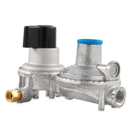 Camco USA 59005 Double-Stage Propane Regulator, 1/4 x 3/8 in Connection, 5 in L Hose
