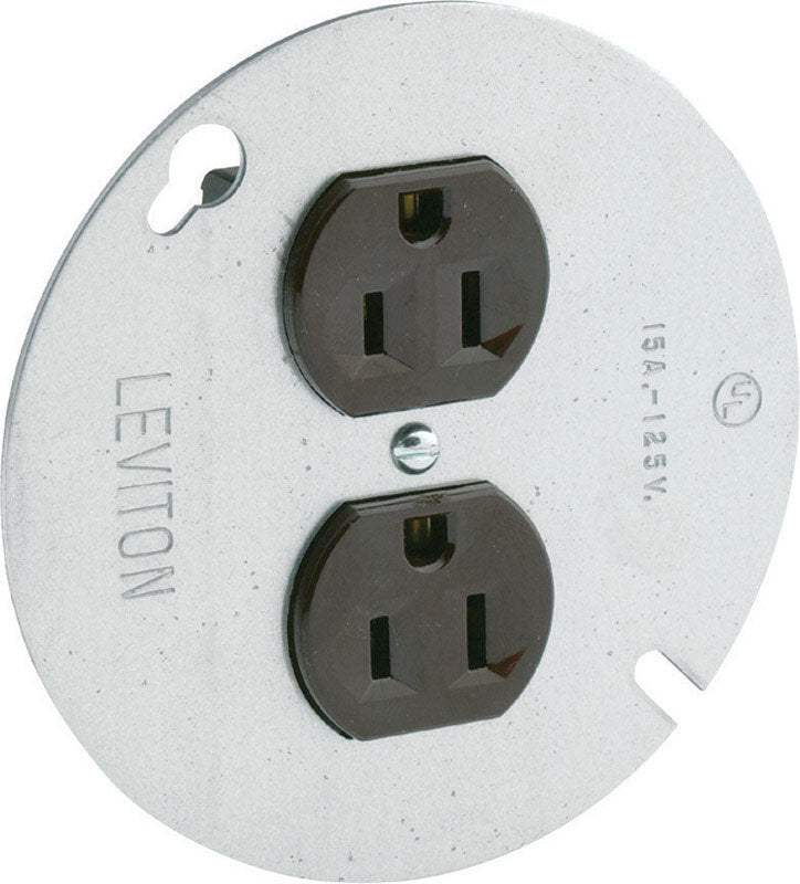 Leviton 15 amps 125 V Brown Outlet 5-15R 1 pk