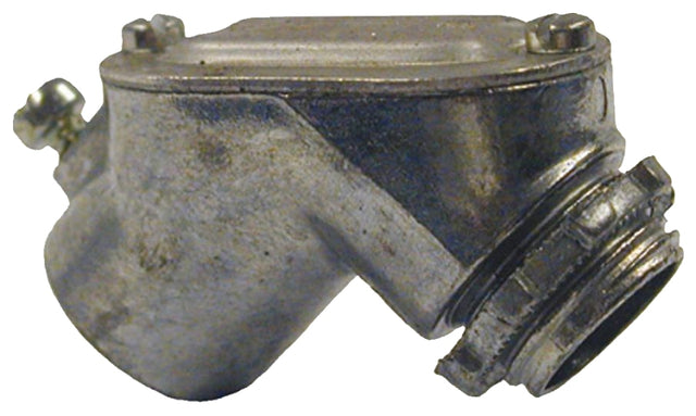 Hubbell PEEB050R1 Pull Elbow with Gasket, 90 deg Angle, 1/2 in, Gray, Zinc