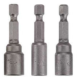 Irwin IWAF242-3 Series Nutsetter Set, 1-7/8 in L Dimensions, 3-Piece, Lobular, Steel, 3/PK