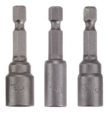 Irwin IWAF242-3 Series Nutsetter Set, 1-7/8 in L Dimensions, 3-Piece, Lobular, Steel, 3/PK