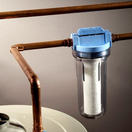 Culligan HF-360 Sediment Water Filter Housing, Buna-N/EPDM, Clear Blue
