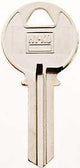Hy-Ko 11010K2 Key Blank, Brass, Nickel, For: Keil Cabinet, House Locks and Padlocks, Pack of 10