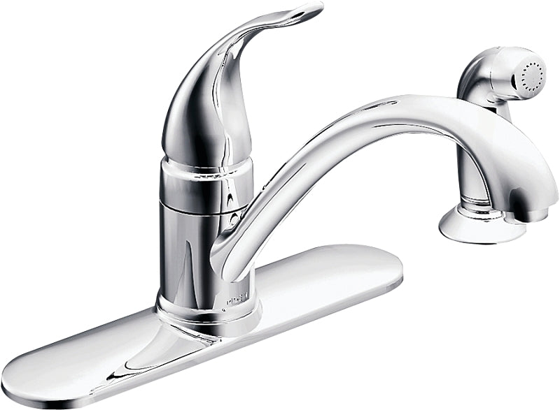 Moen Torrance Series CA87480 Kitchen Faucet, 1.5 gpm, 1-Handle, Stainless Steel, Chrome Plated, Deck Mounting