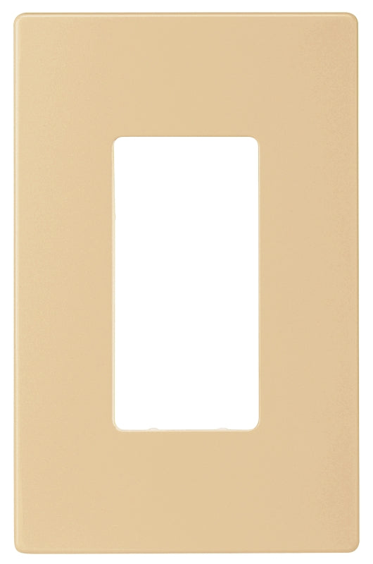 Eaton PJS Series PJS26V Wallplate, 4-7/8 in L, 3-1/8 in W, 1-Gang, Polycarbonate, Ivory, High-Gloss