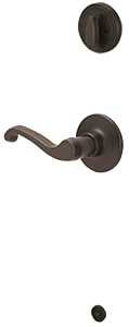 Schlage J Series JH59LAS716RH Handleset Interior Trim, Wave, 3 Grade, Metal, Mechanical Lock, Aged Bronze, Lever Handle