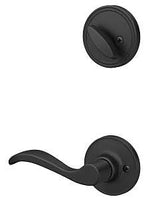Schlage J Series JH59 SEV 622 RH Combination Lockset, Right, Mechanical Lock, Wave Design, Matte Black, 1 BX